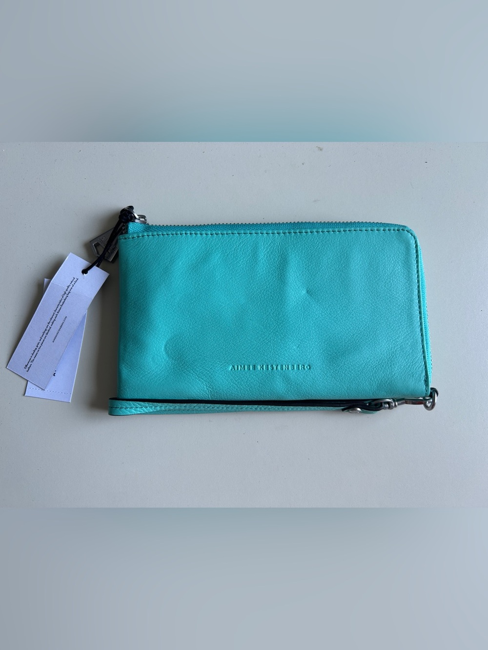 AIMEE KESTENBERG WRISTLET WALLET / CLUTCH AQUA NWT